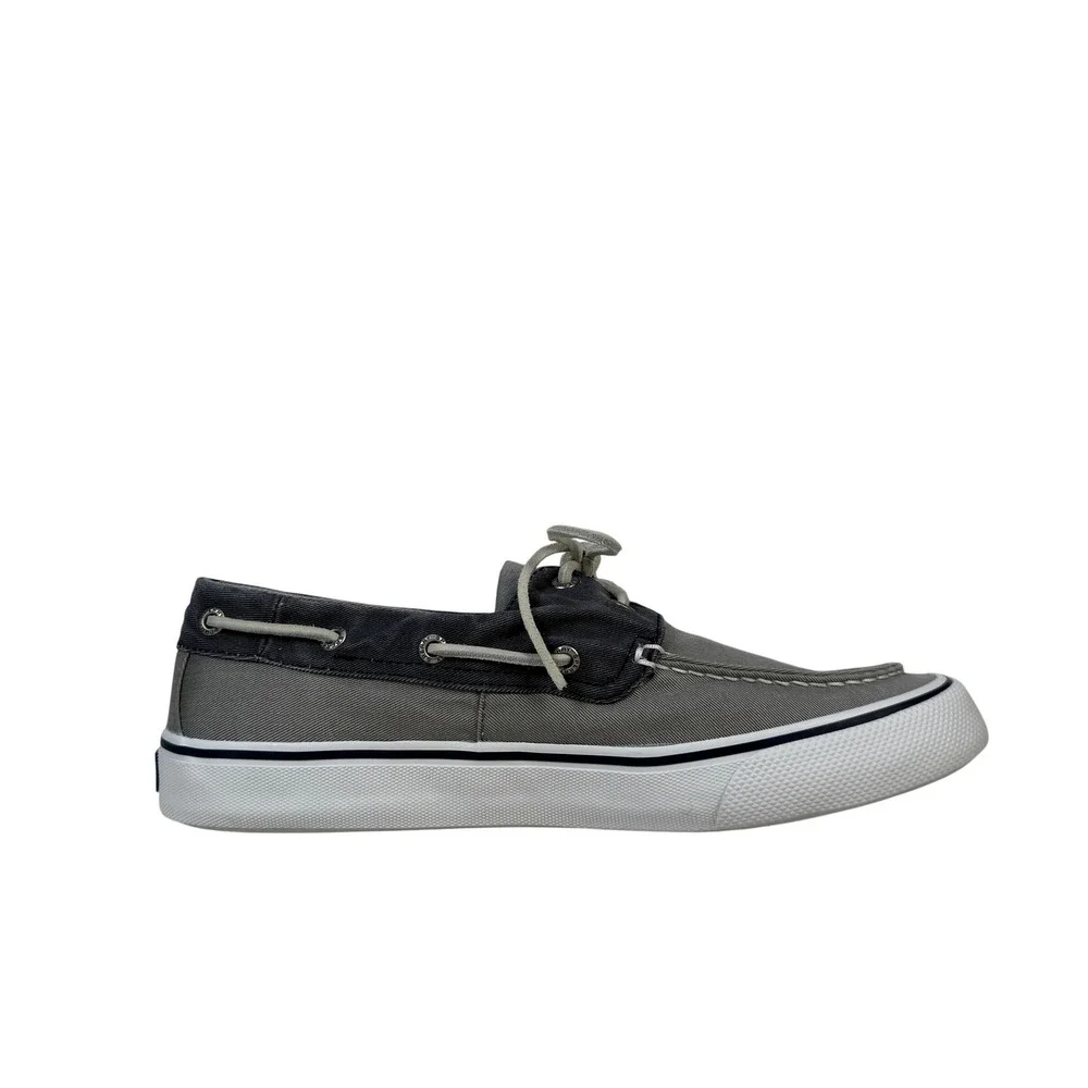 Sperry Top Sider Bahama II Sneaker Boat Shoe Mens 9.5 Grey Navy STS22018